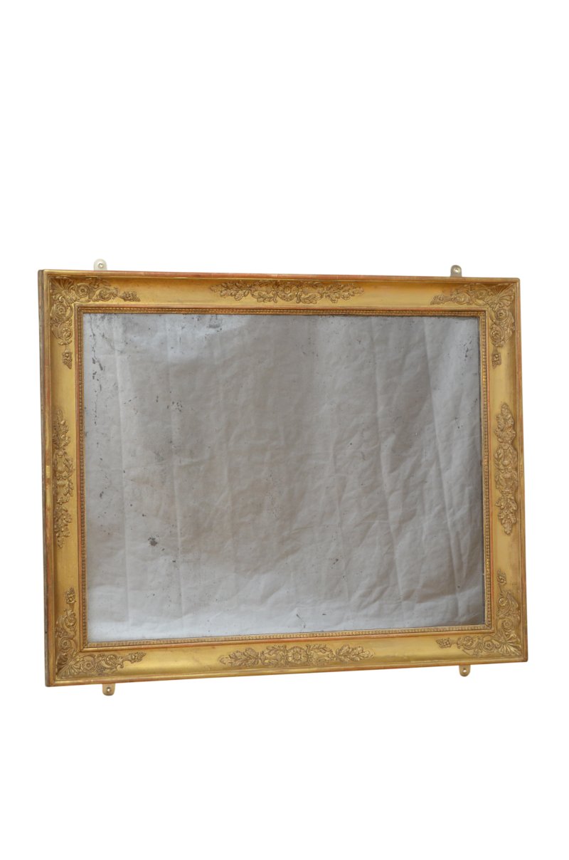 French Napoleonic Giltwood Wall Mirror H100cm - Image 2